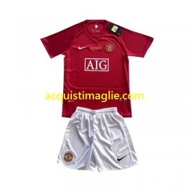 Divisa di Calcio Manchester United Champion League 2007 Bambino Prima